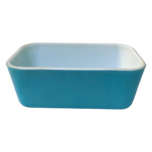 Vintage Pyrex Blue 0502 Refrigerator Dish Blue Fridgie Pyrex Dish 50s Blue Pyrex